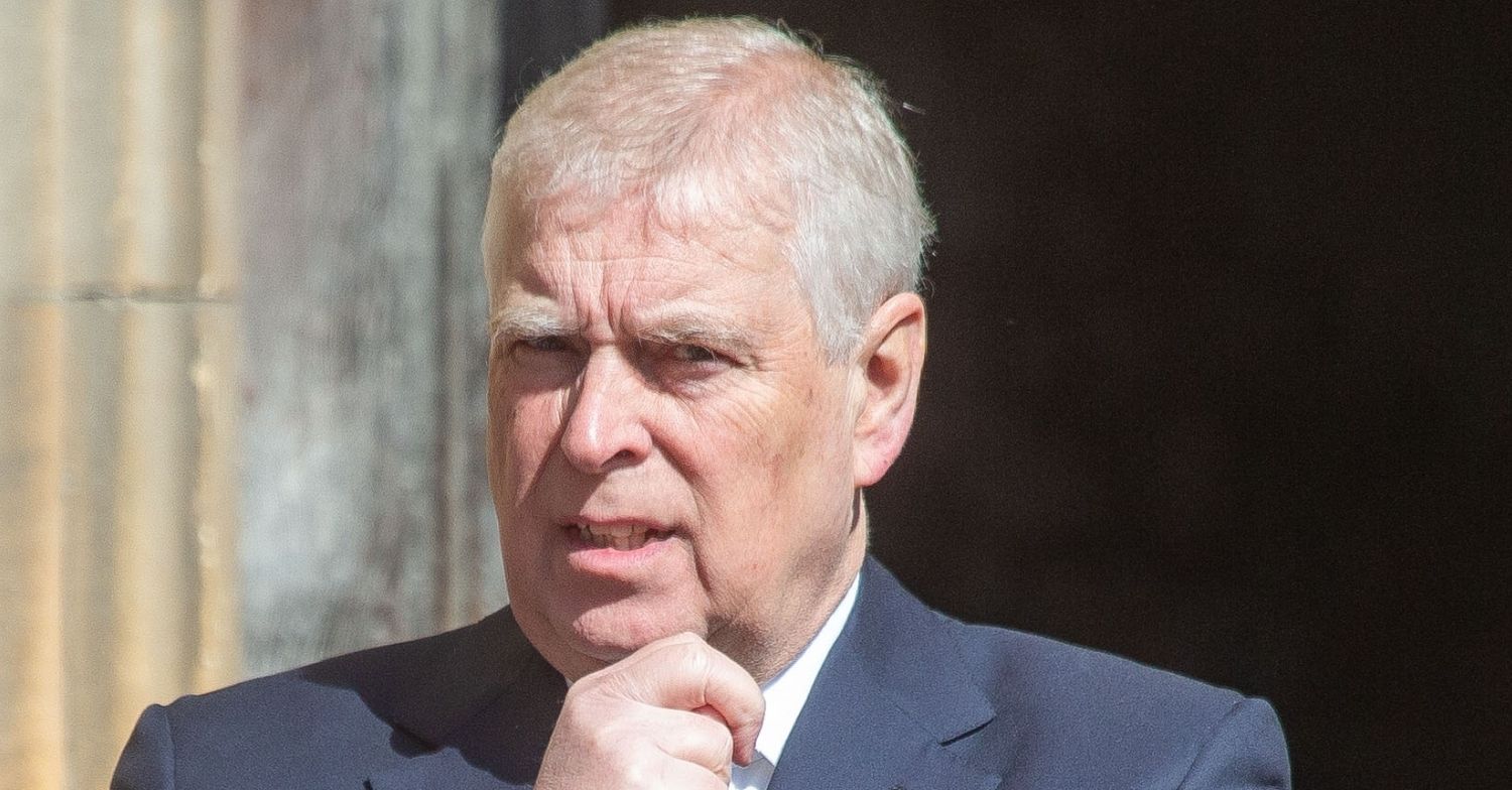 Prince Andrew in suit during Easter service