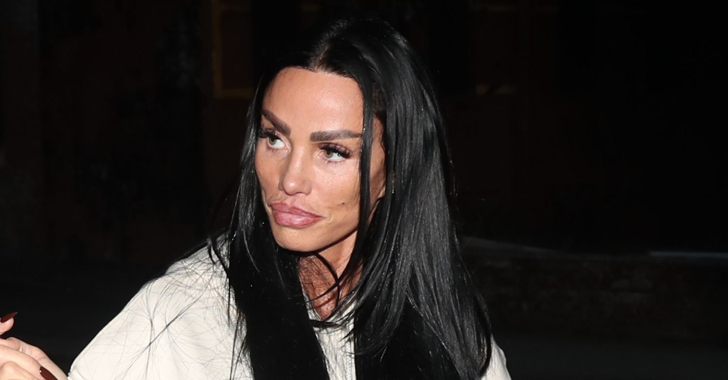 Katie Price looking to the side