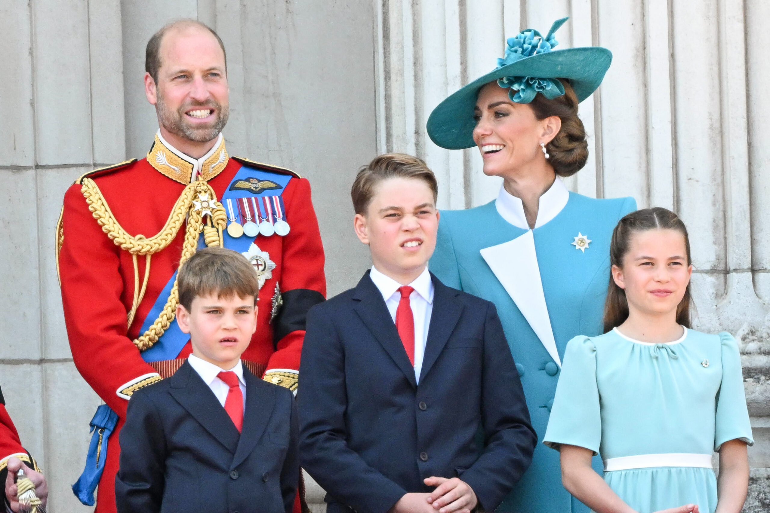 Prince William and his family on Buckingham Palace balcony