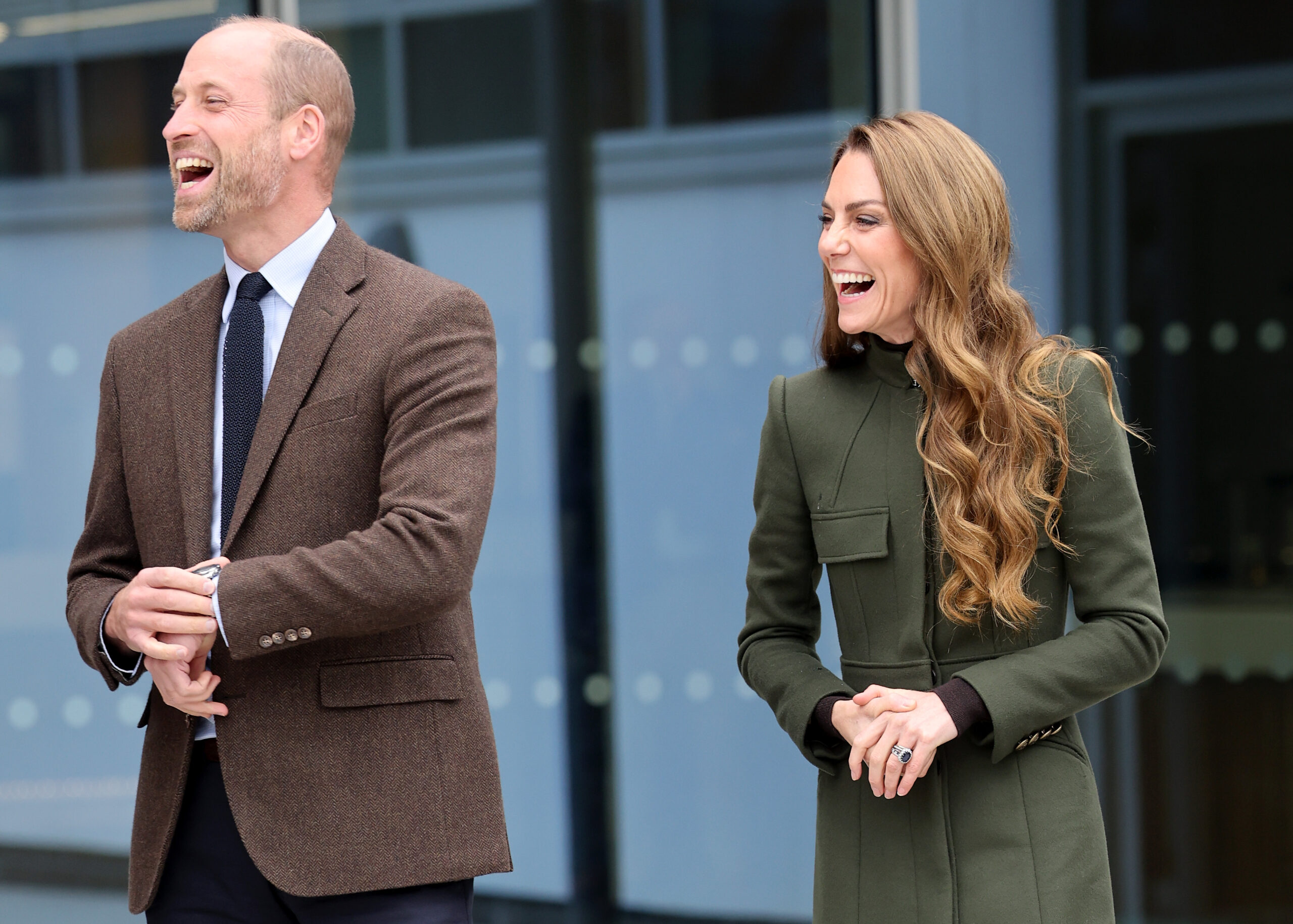 Prince William and Kate Middleton laughing 