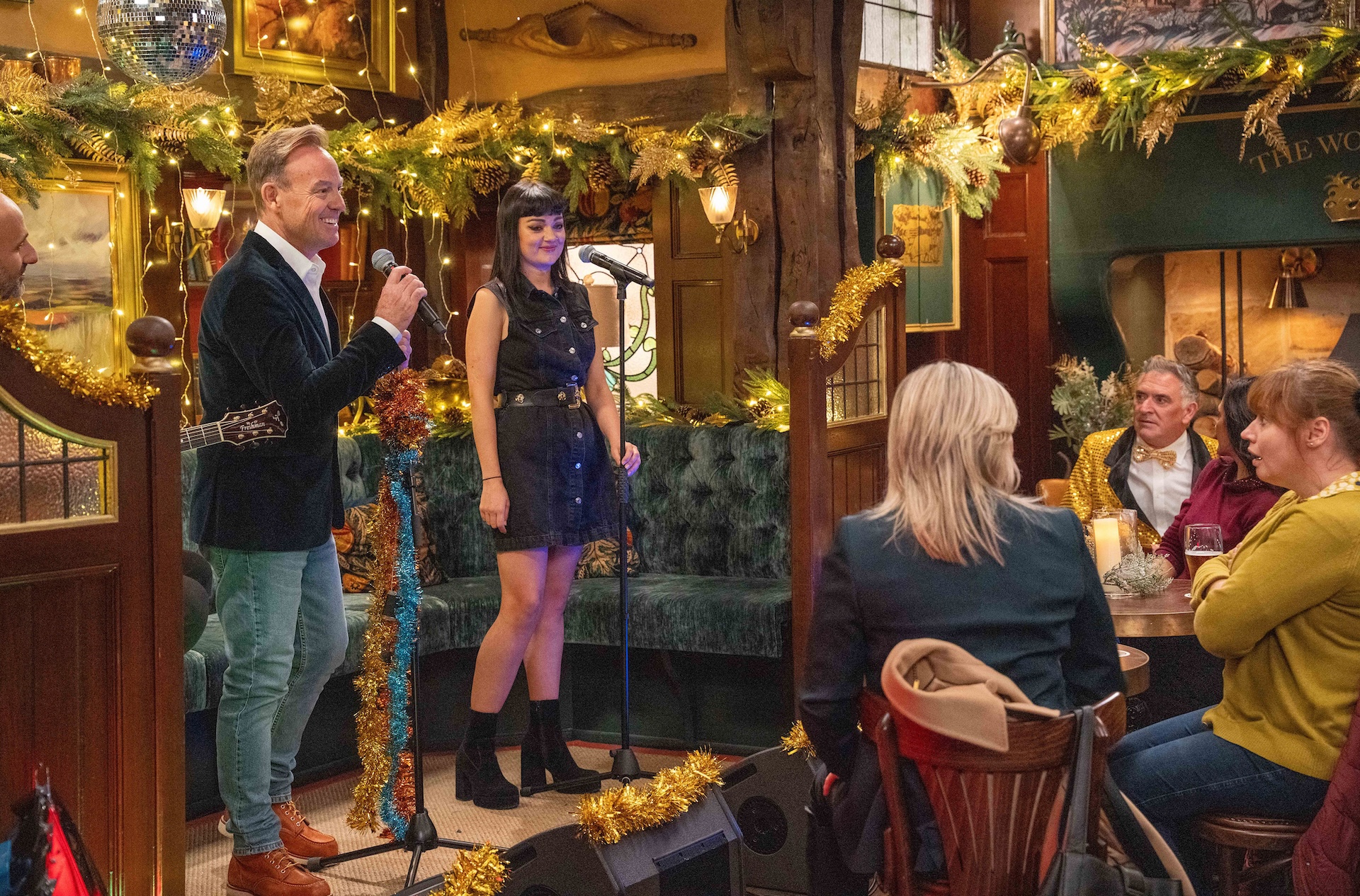 Lydia can't believe Jason Donovan is performing for her (Credit: ITV)