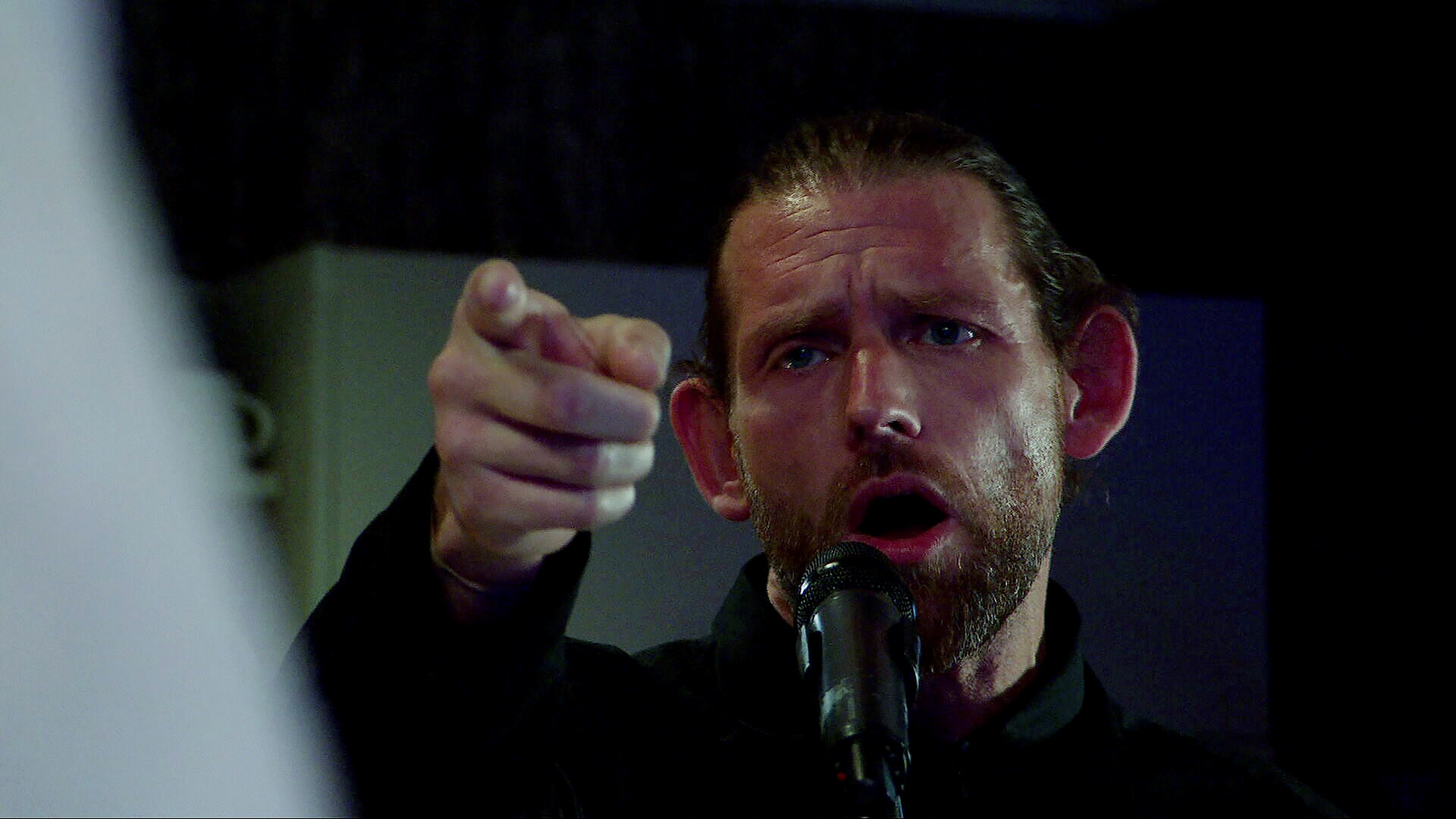 Kev singing in Emmerdale