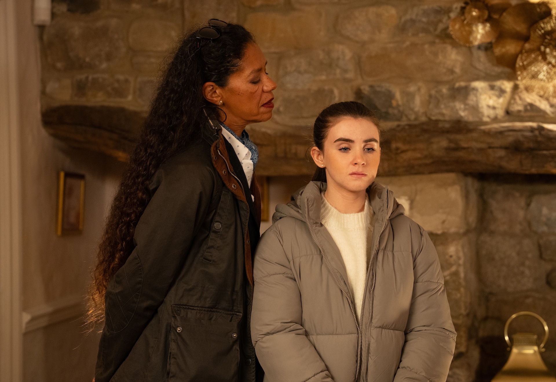 Celia makes it clear she has no loyalty to April (Credit: ITV)