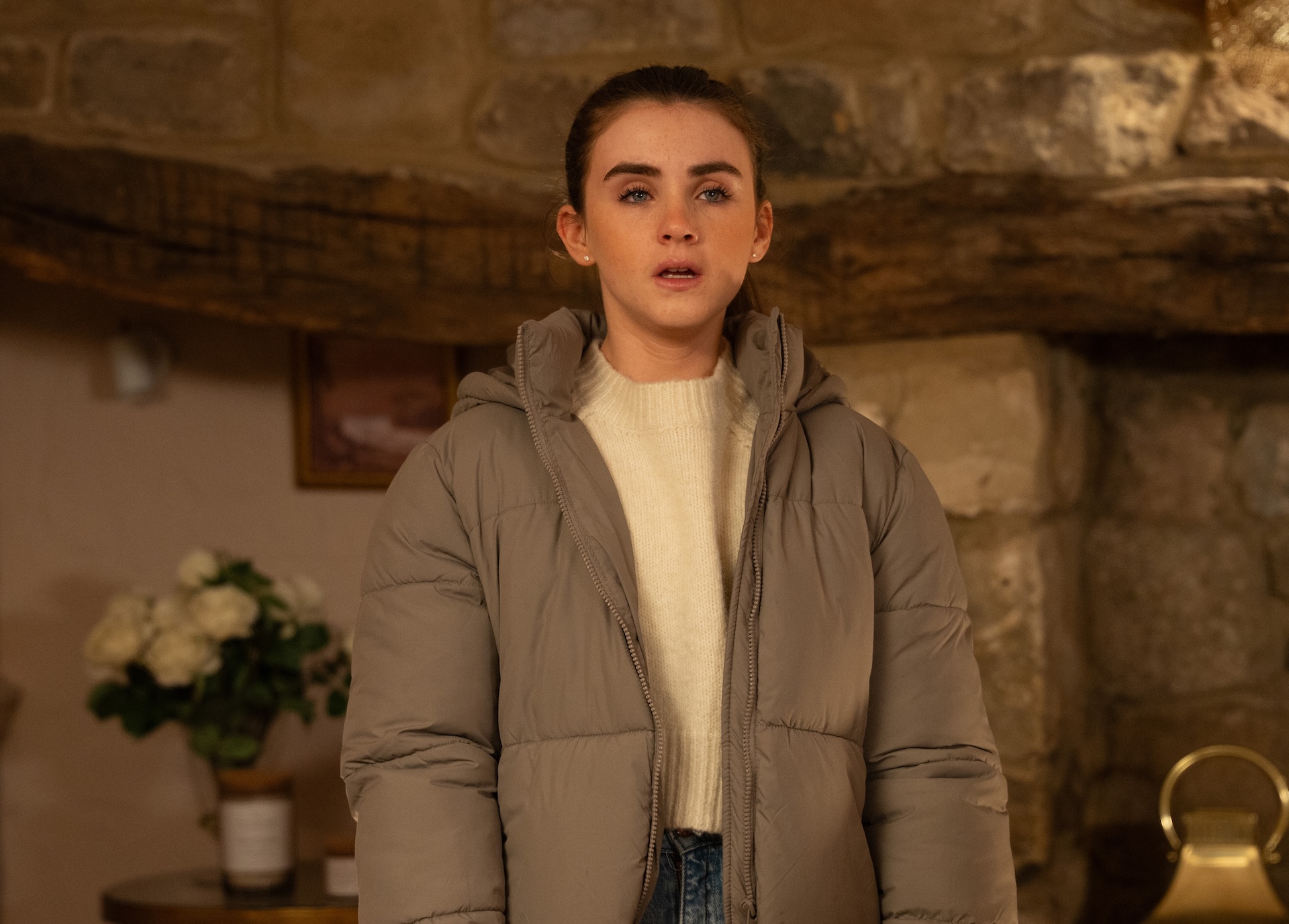 April terrified in Emmerdale 
