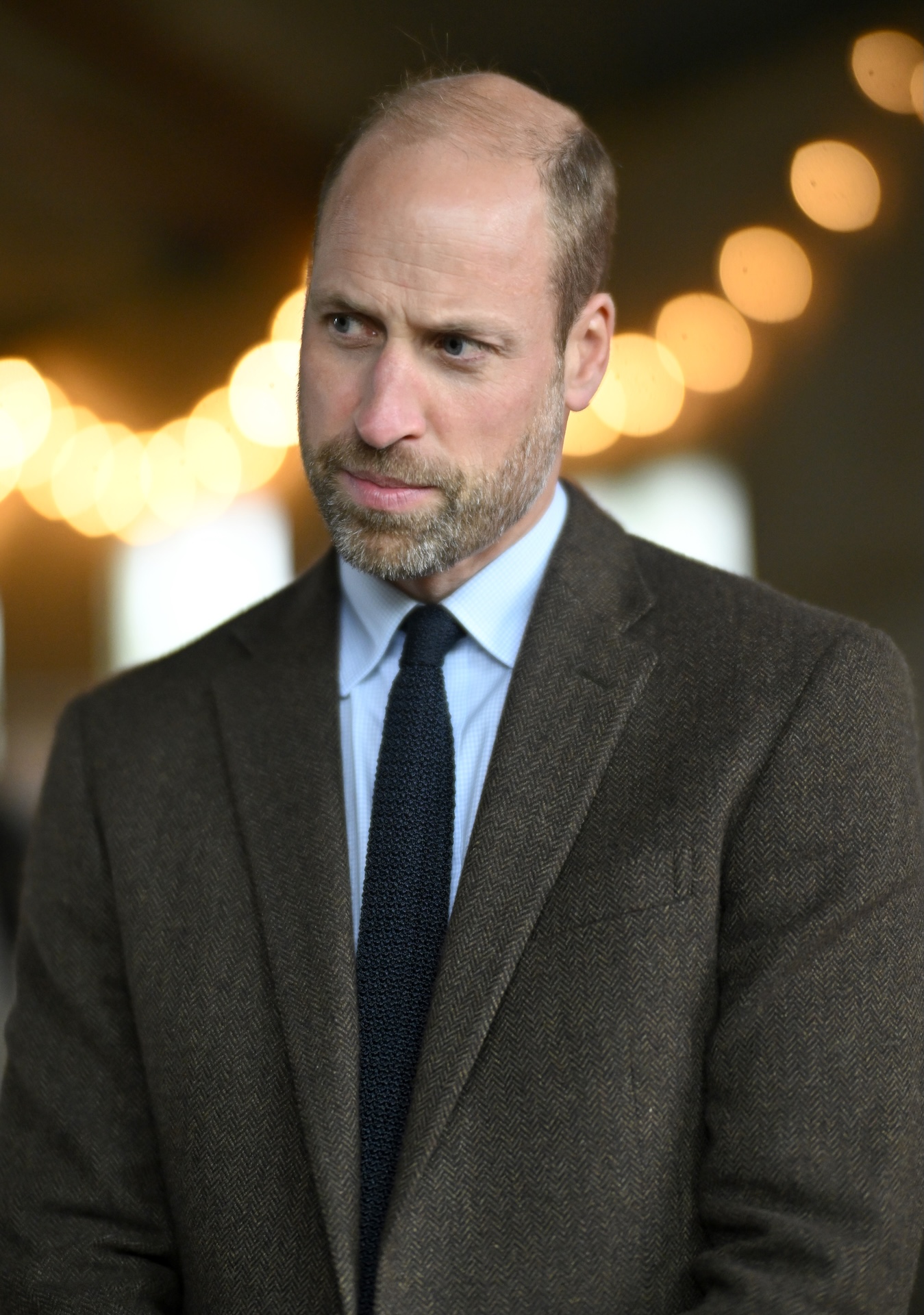 Prince William in brown suit 