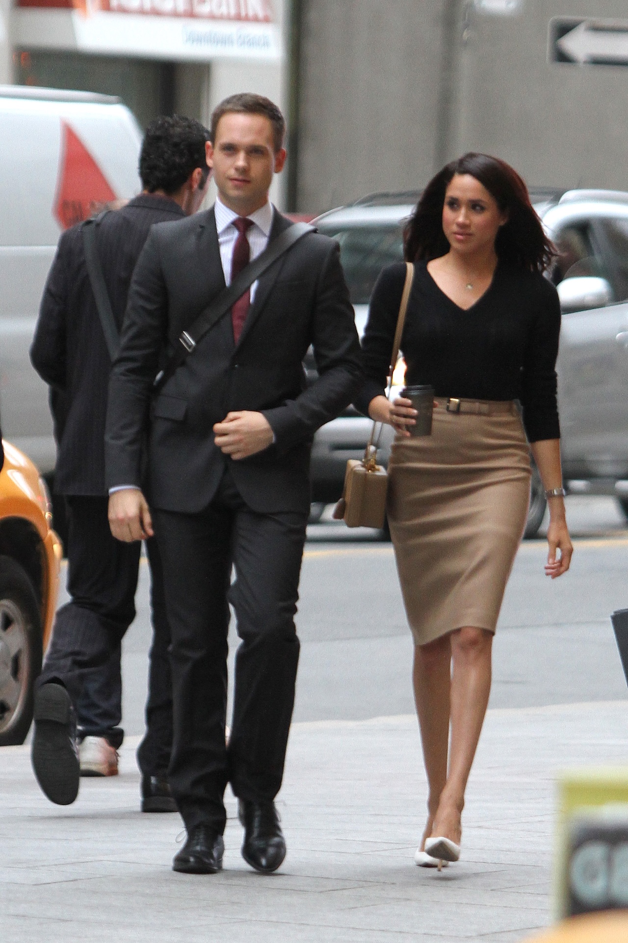 Patrick J Adams and Meghan Markle starring in Suits together