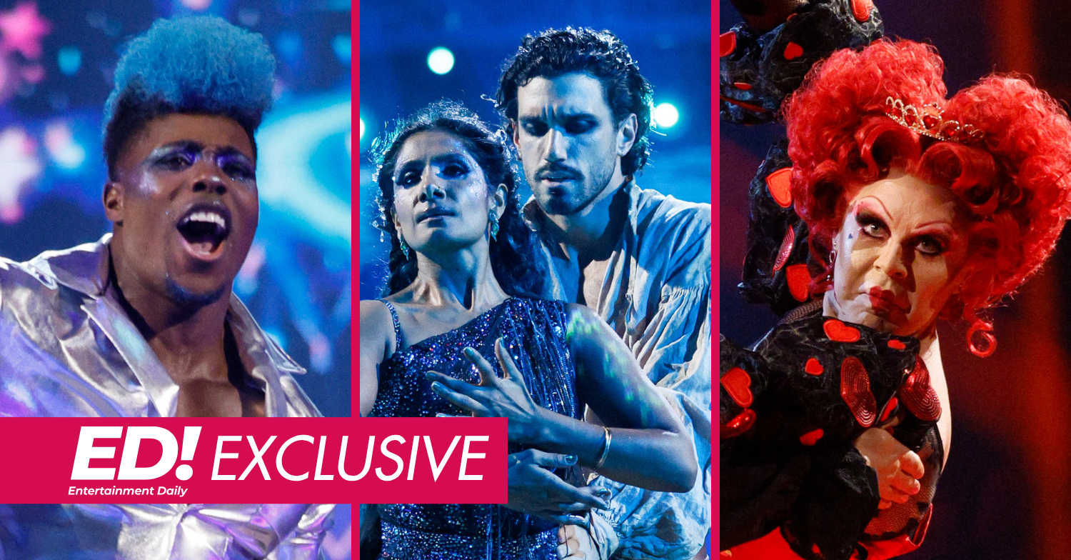 Harry, Balvinder and La Voix in costume on Strictly