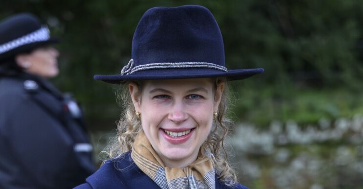 Lady Louise Windsor wearing a hat