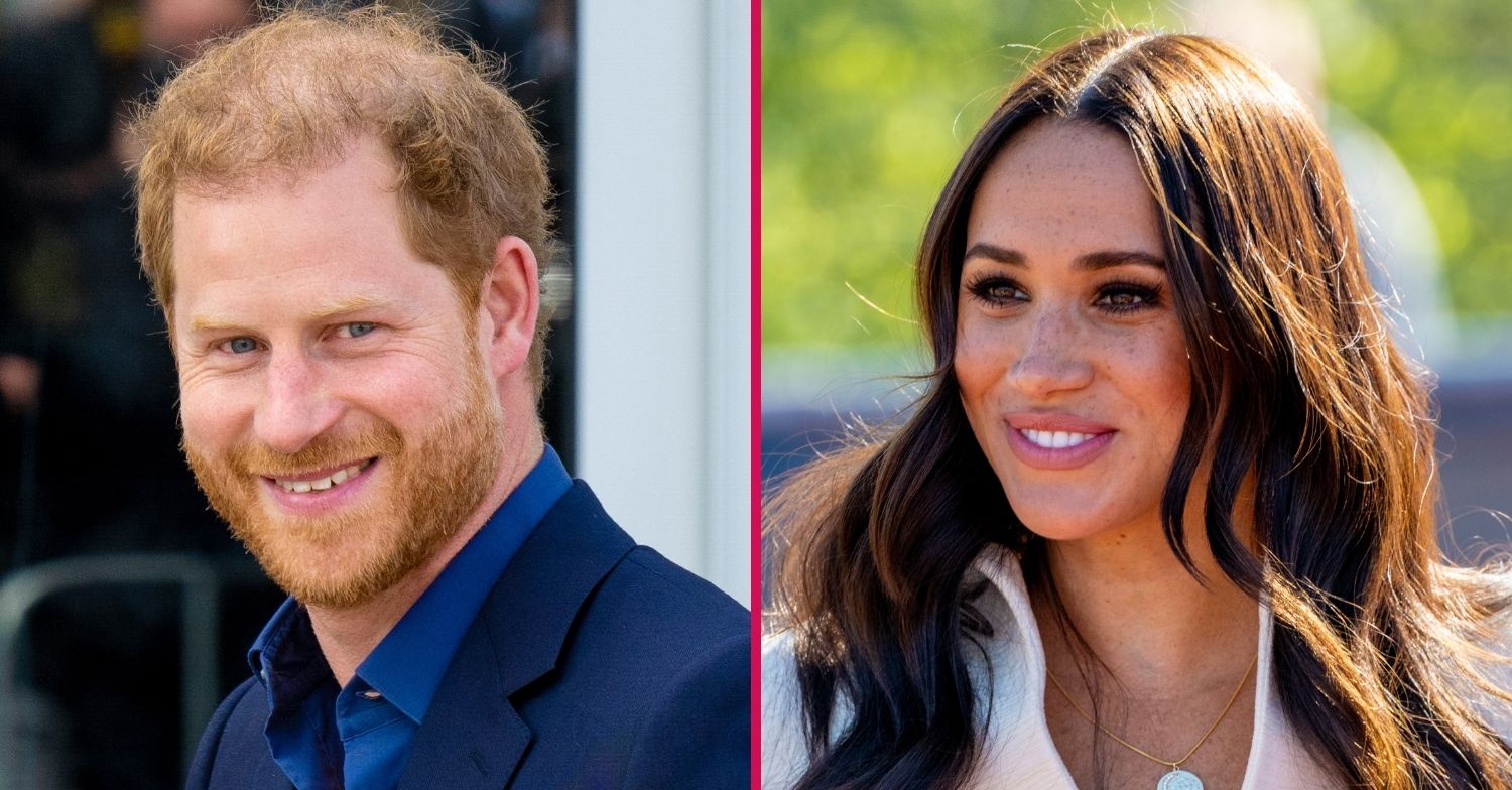 ED composite of Prince Harry and Meghan Markle smiling at different events