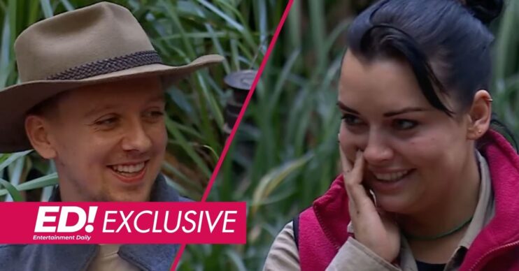 ED exclusive pic: Aitch / Shona smiling at each other with exclusive banner