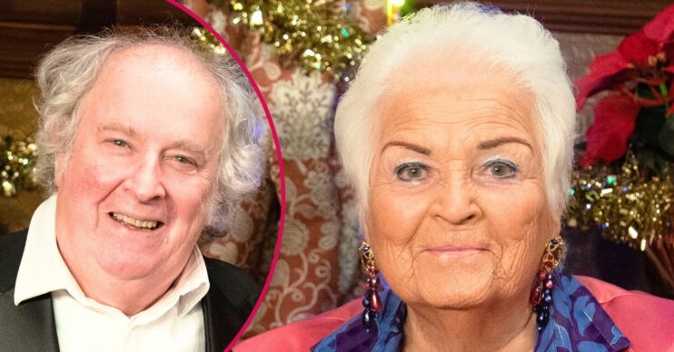 Publicity picture of Pat on EastEnders; inset, Nigel (Credit: BBC/Composite: ED!)