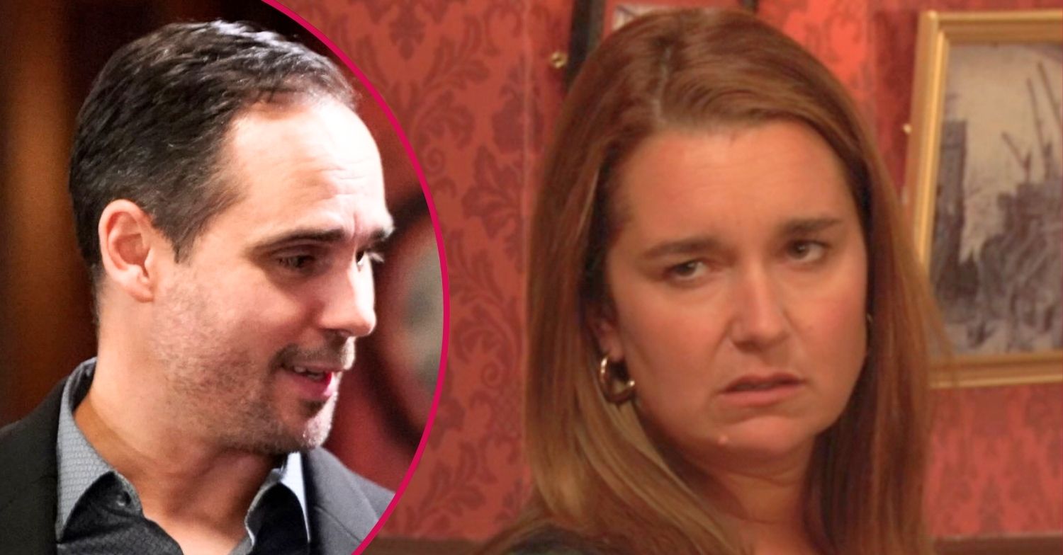 Vicki looks angry on EastEnders; inset, Damon (Credit: BBC/Composite: ED!)