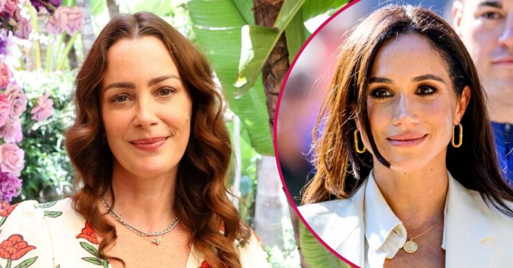RI composite of Kelly McKee Zajfen and Meghan Markle smiling