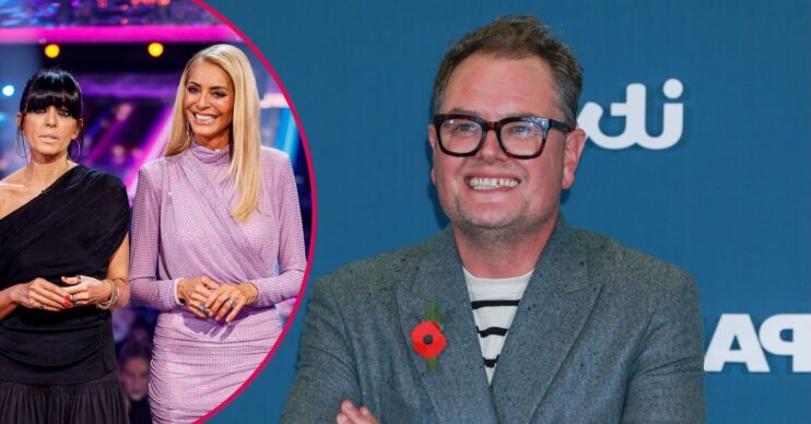 Claudia Winkleman and Tess Daly on Strictly / Alan Carr smiling