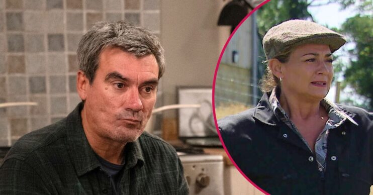 Cain and Moira Dingle in Emmerdale split pic (Credit: ITV/Comp ED!)
