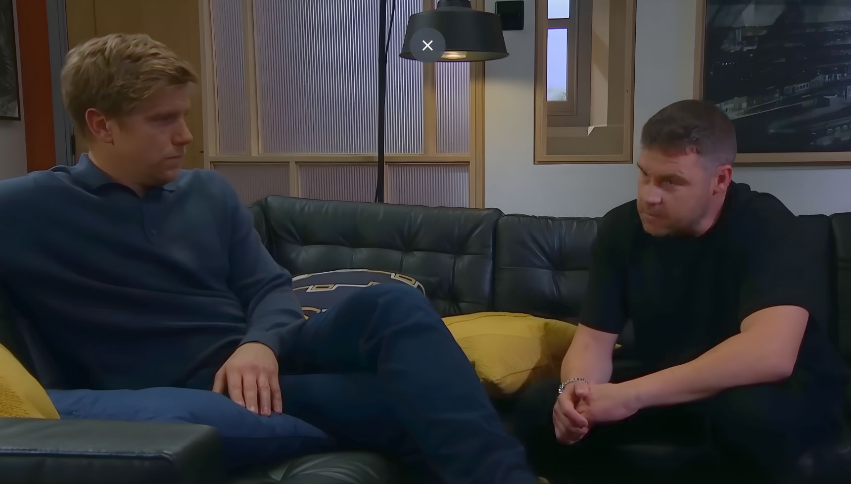 Robert and Aaron know they can't keep hiding (Credit: ITV)