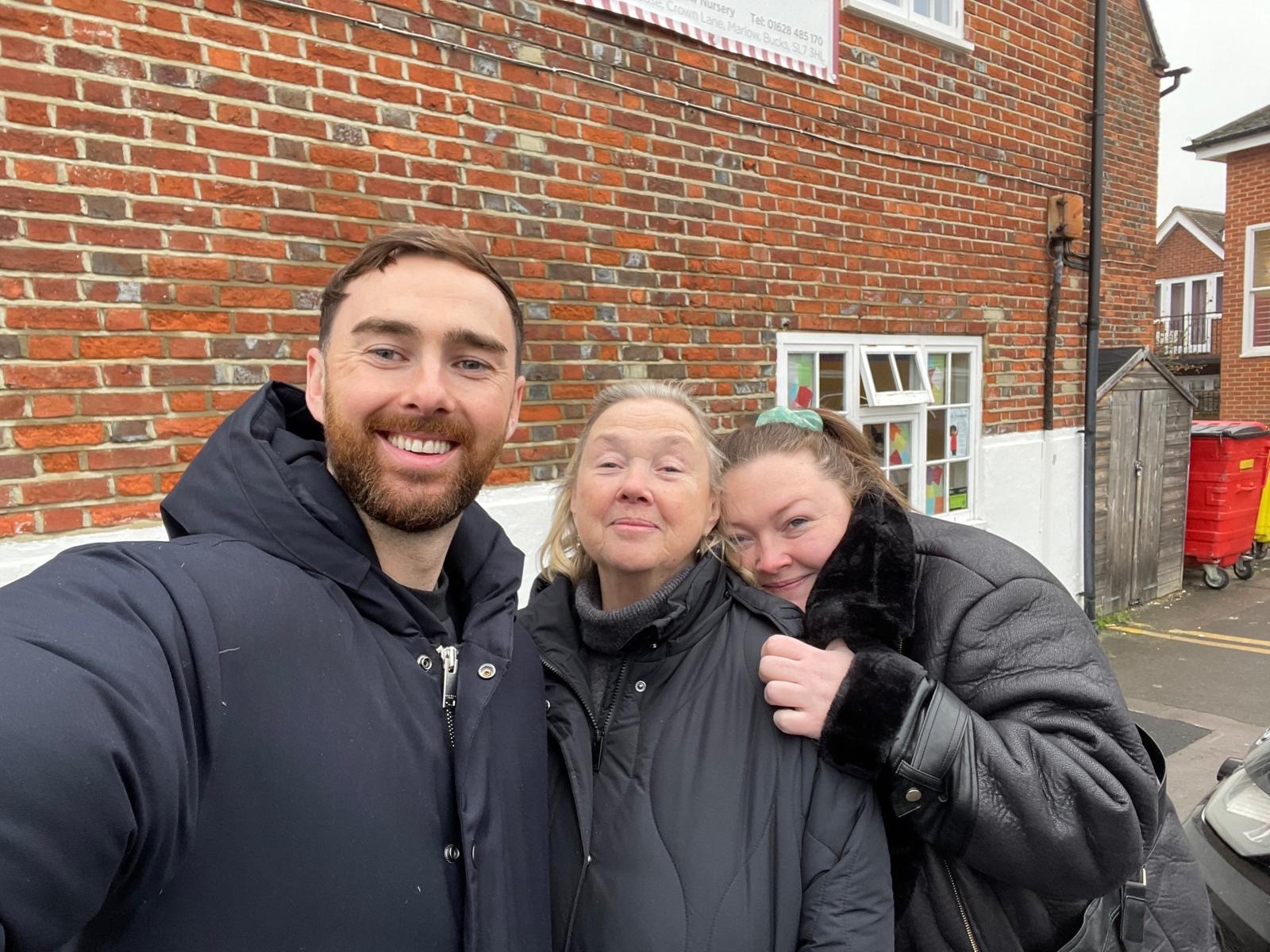 Charlie Quirke, Pauline Quirke, and daughter Emily 