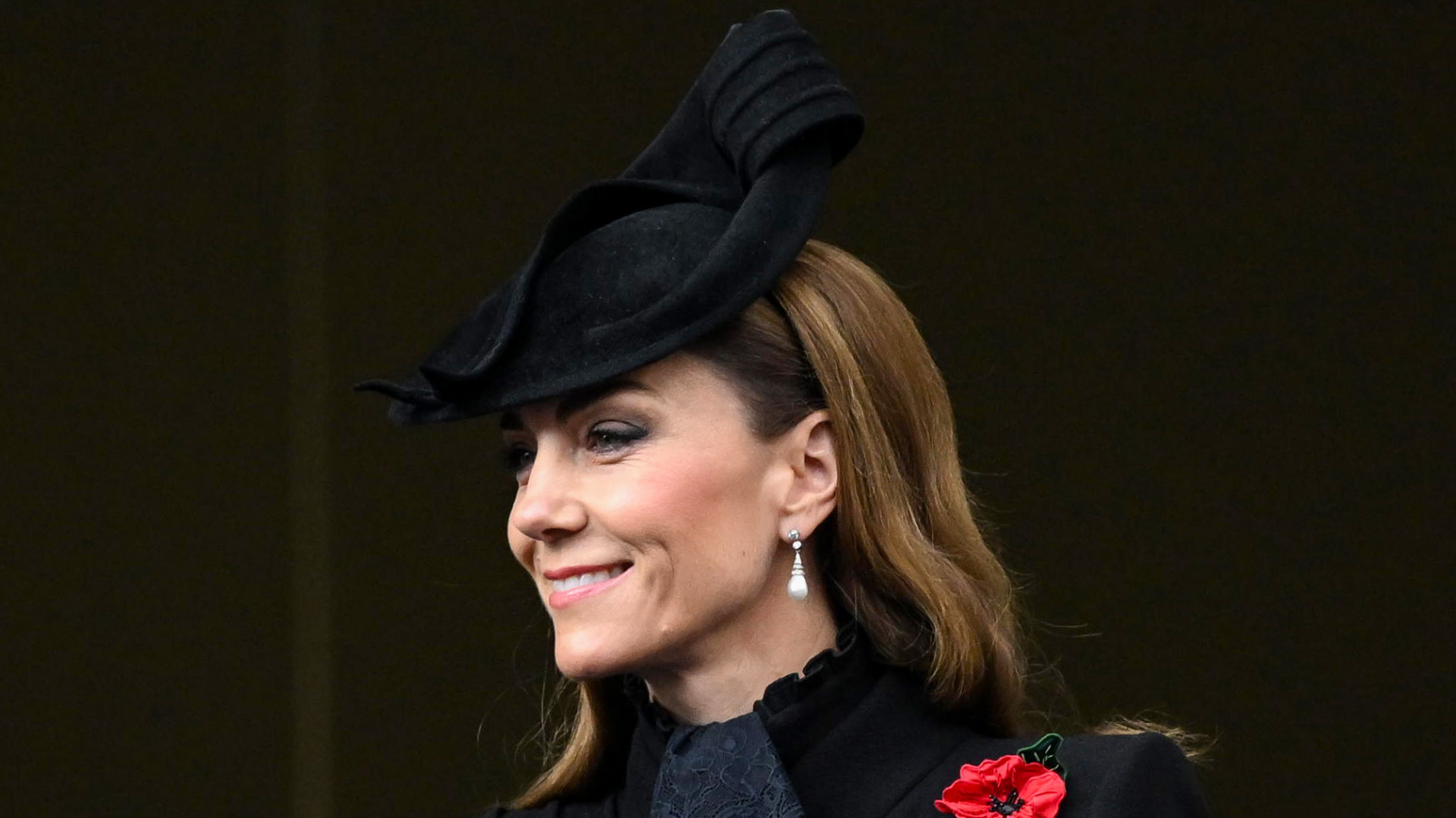Princess Kate smiling at the The 2025 National Service Of Remembrance At The Cenotaph