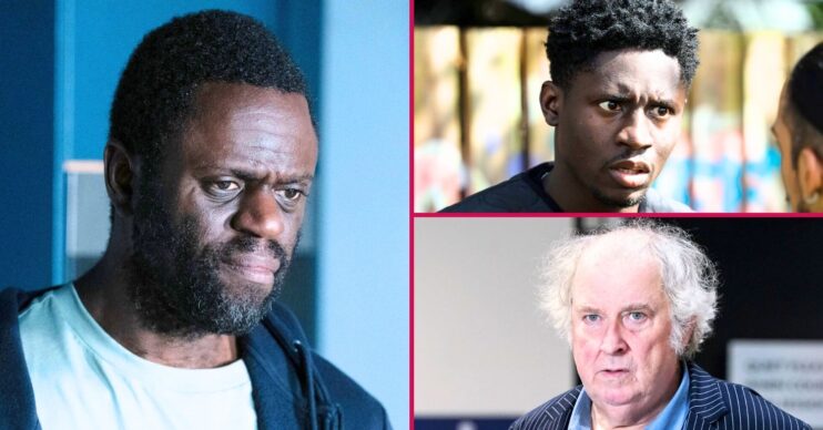 Composite image of Kojo, Okie and Nigel on EastEnders (Credit: BBC/Composite: ED!)