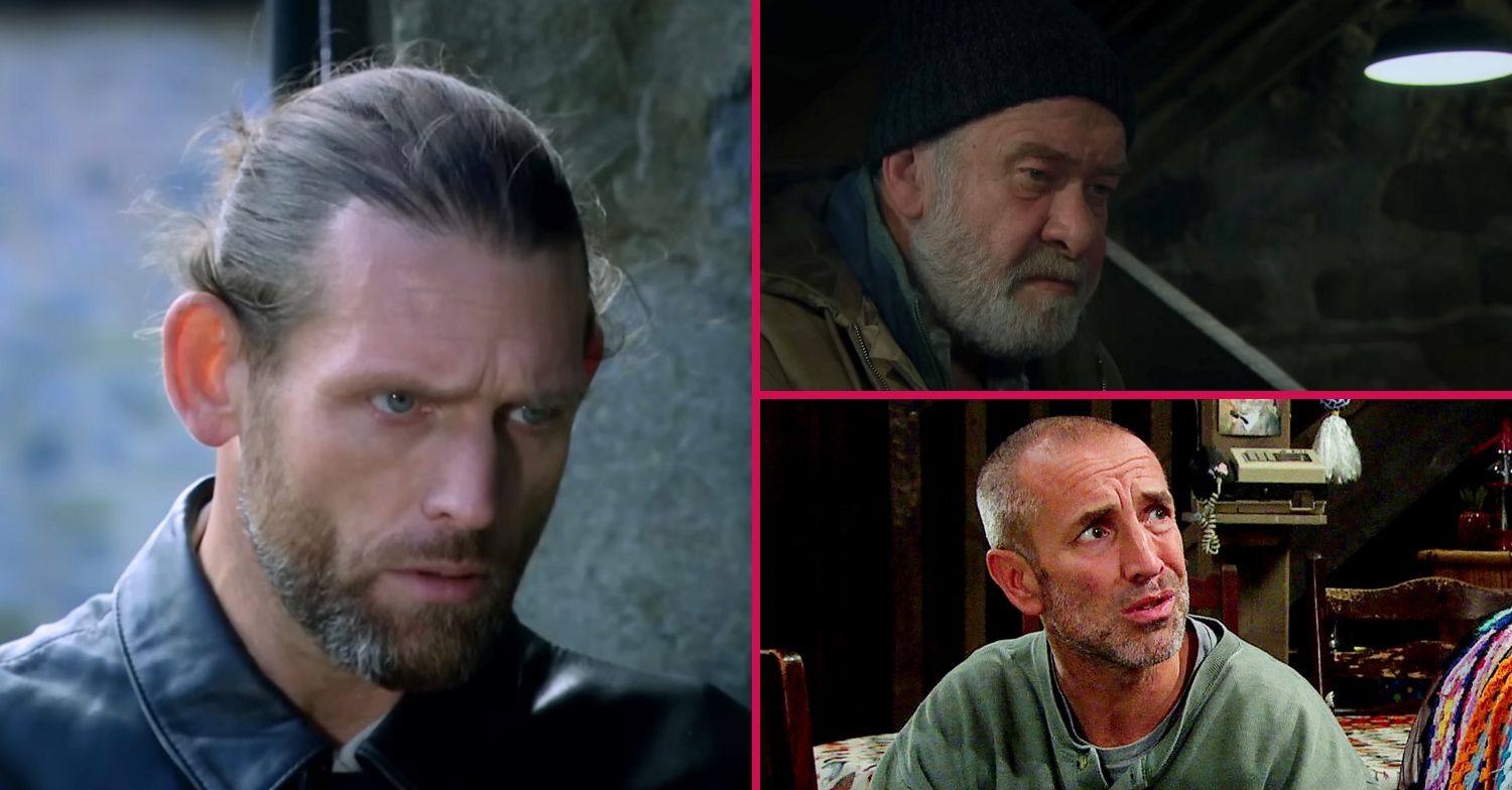 Kev, Bear and Sam in Emmerdale (Credit: ITV/Comp ED!)