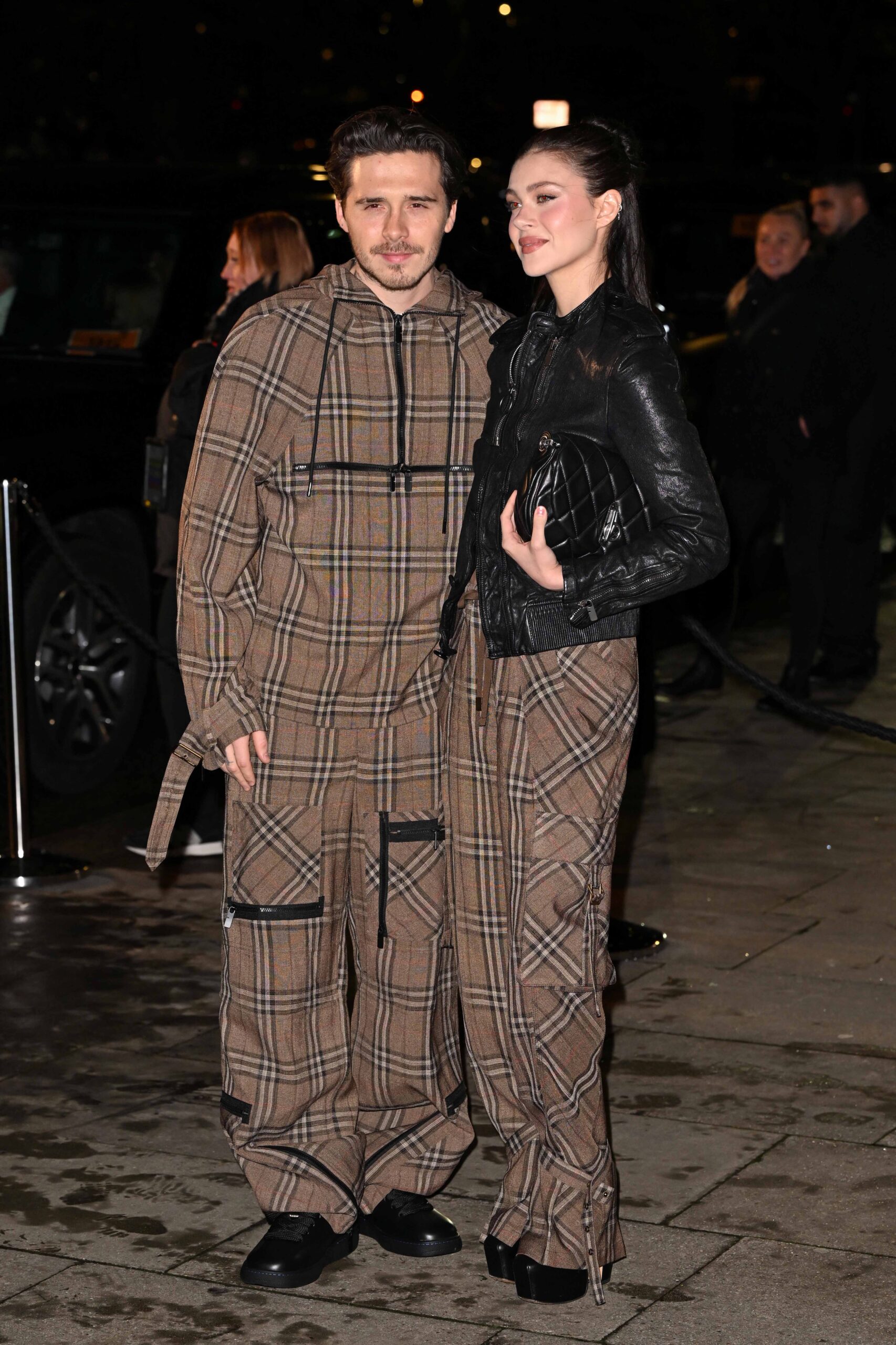 Brooklyn Beckham and Nicola Peltz at Burberry Autumn/Winter 2025