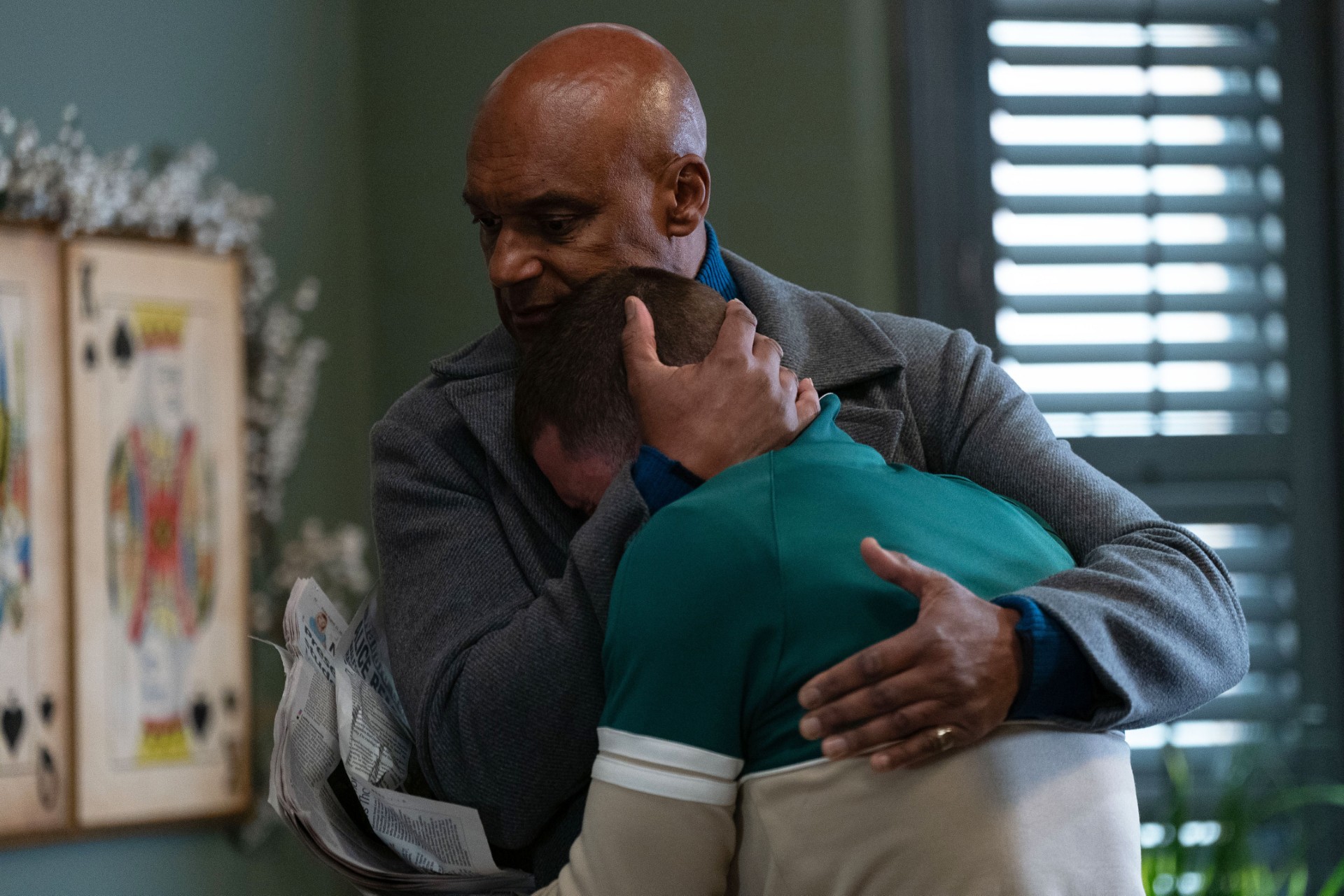 George hugs Harry