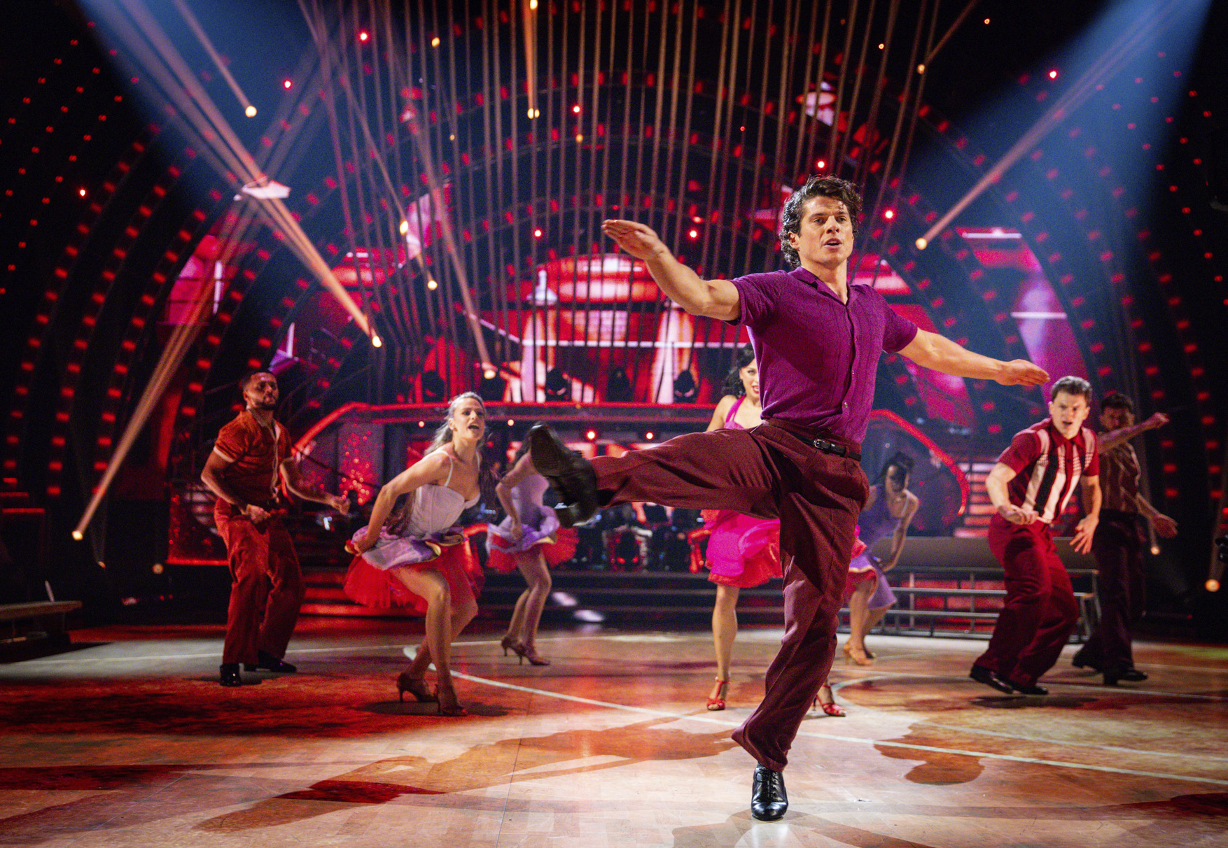 Lewis dances a Salsa in Musicals Week