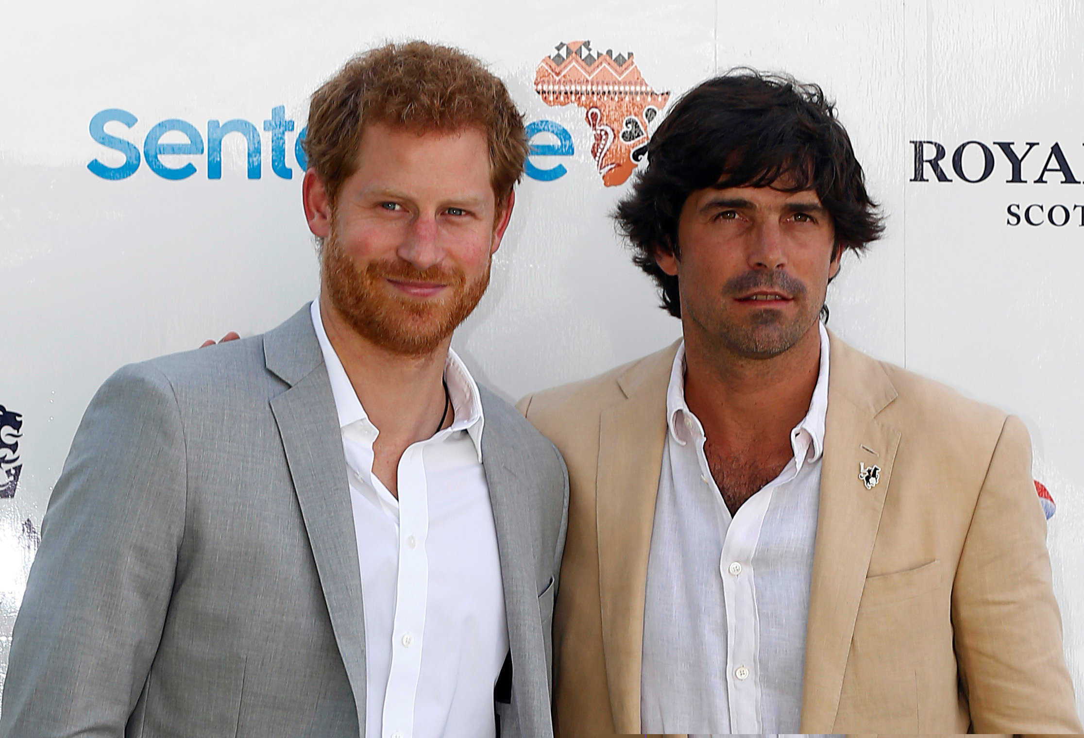 Prince Harry and Nacho Figueras posing together 