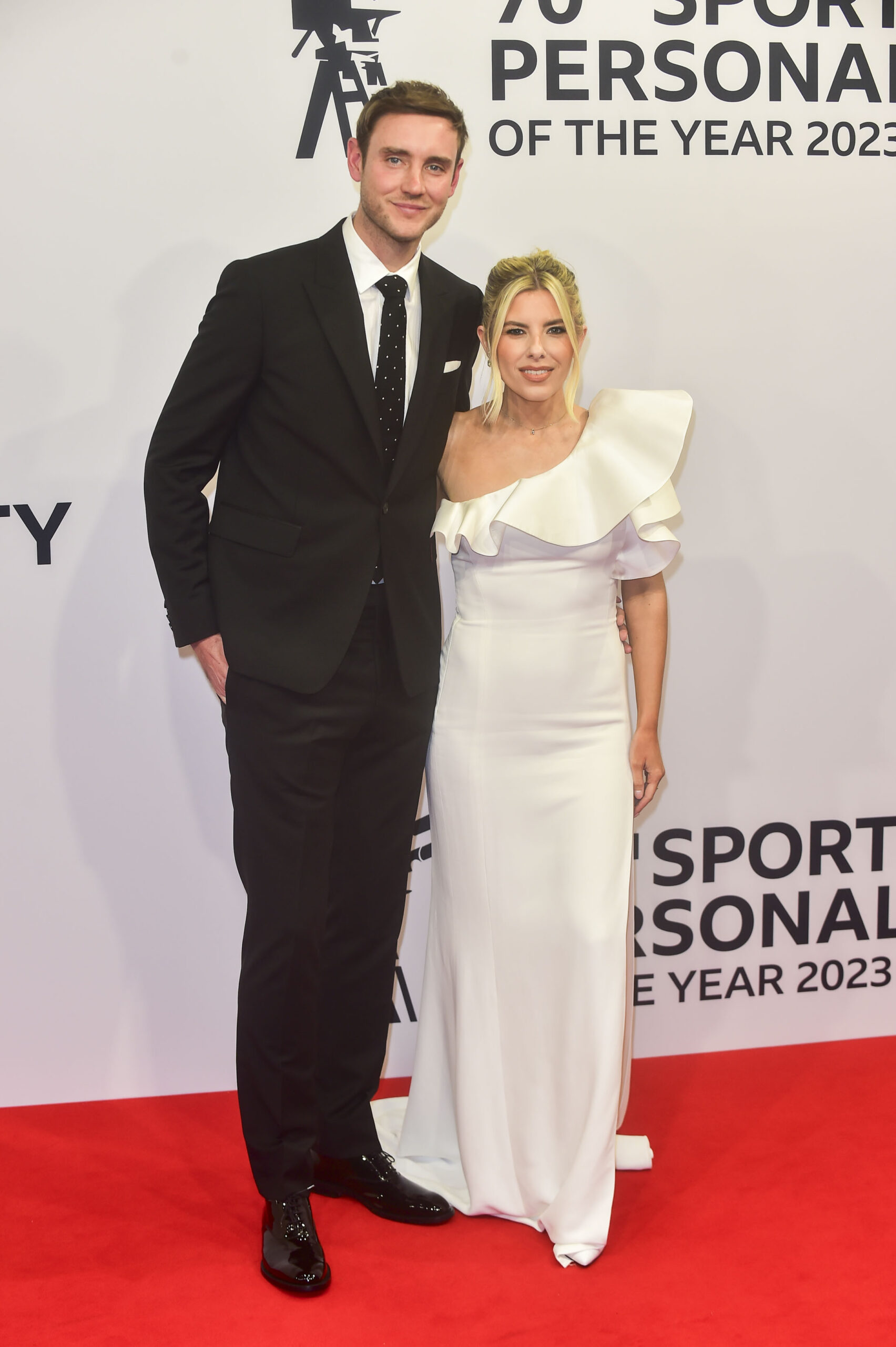 Mollie King and Stuart on the red carpet 