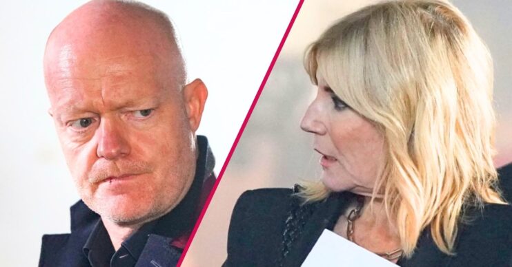 Composite image of Max and Cindy on EastEnders (Credit: BBC/Composite: ED!)