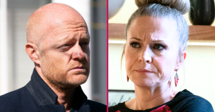 Composite image of Max and Linda on EastEnders (Credit: BBC/Composite: ED!)
