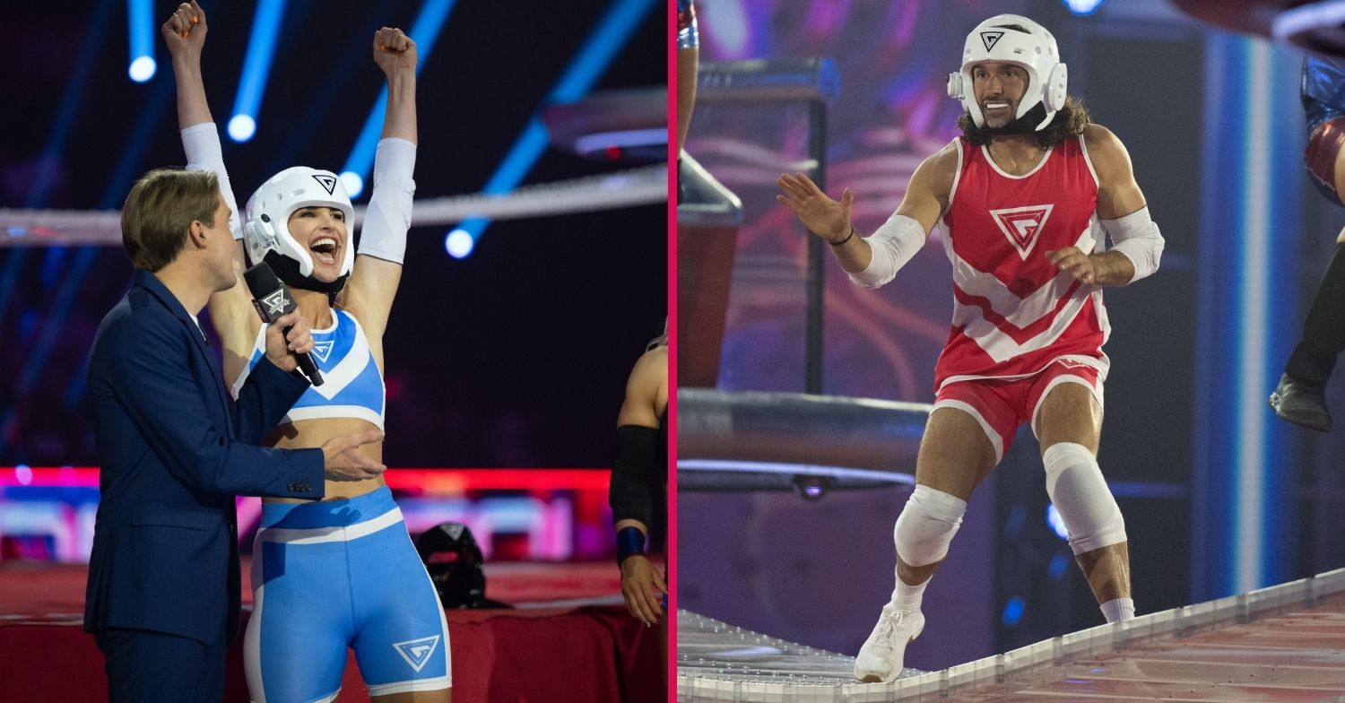 Vogue Williams and Joe Wicks on Celebrity Gladiators