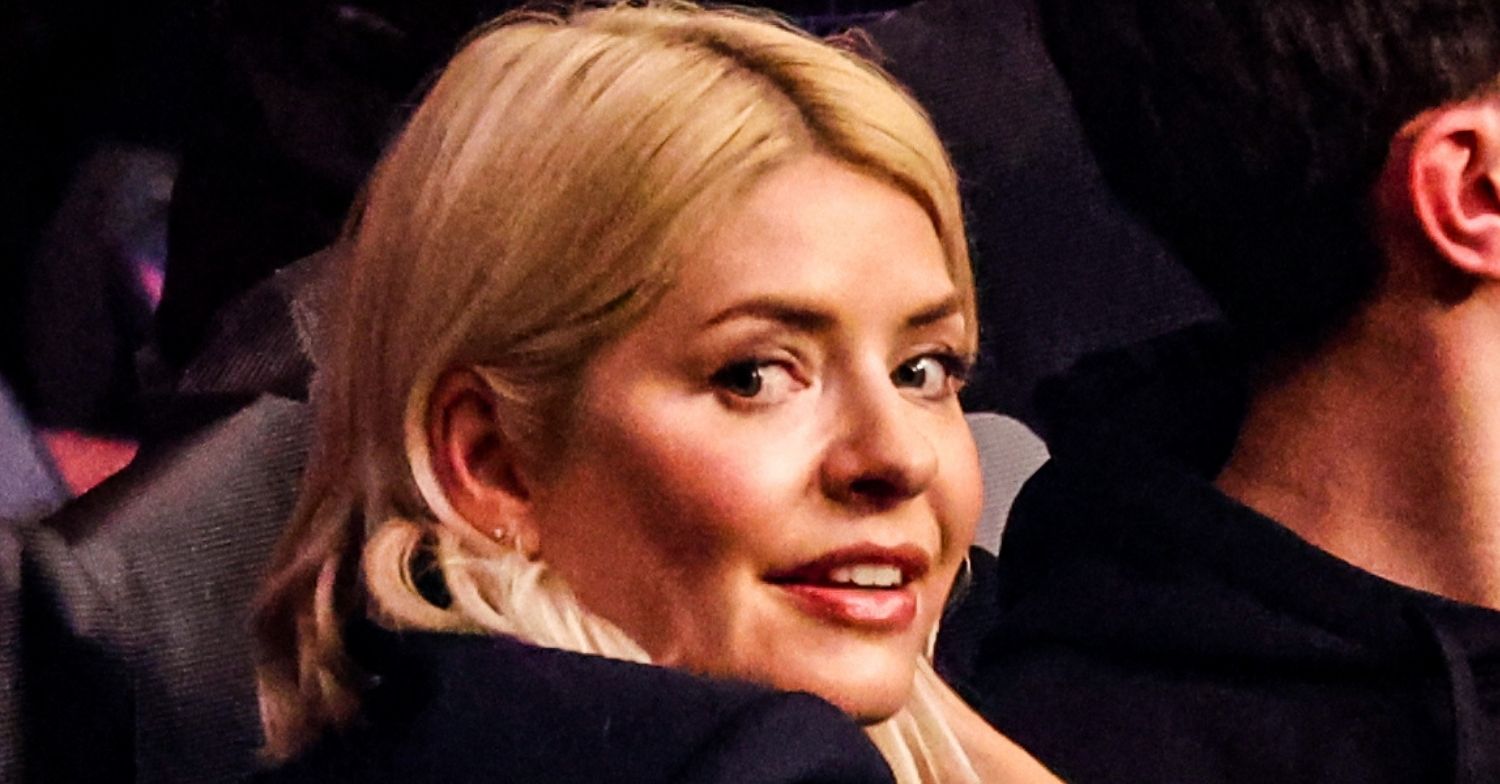 Holly Willoughby looking over her shoulder