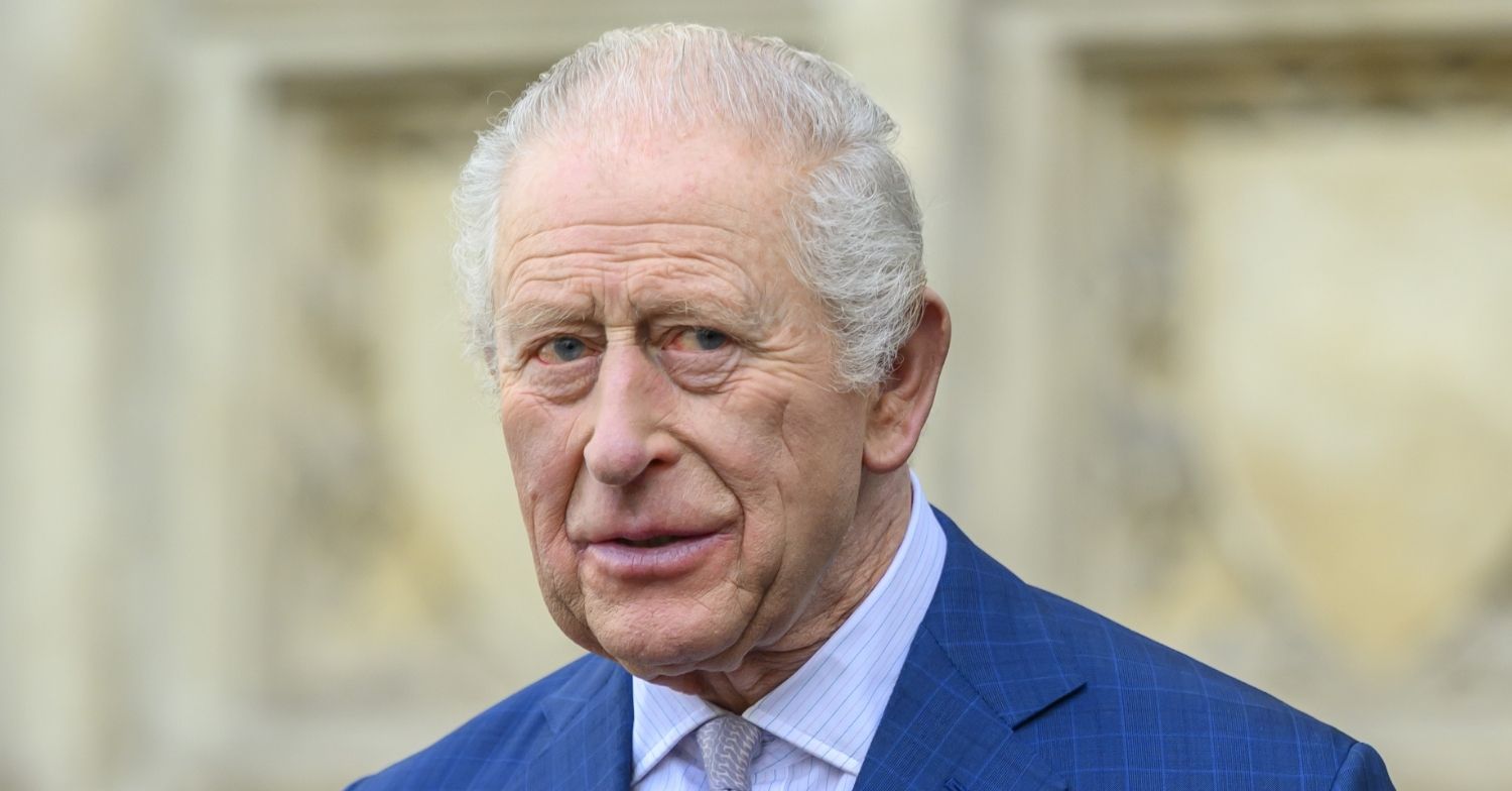 King Charles in blue suit