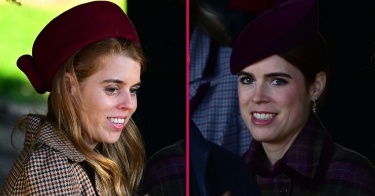 ED composite of Princess Beatrice and Eugenie on Christmas Day