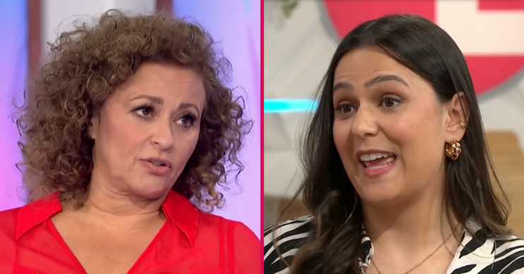 Nadia Sawalha and Hannah Gardner on Loose Women