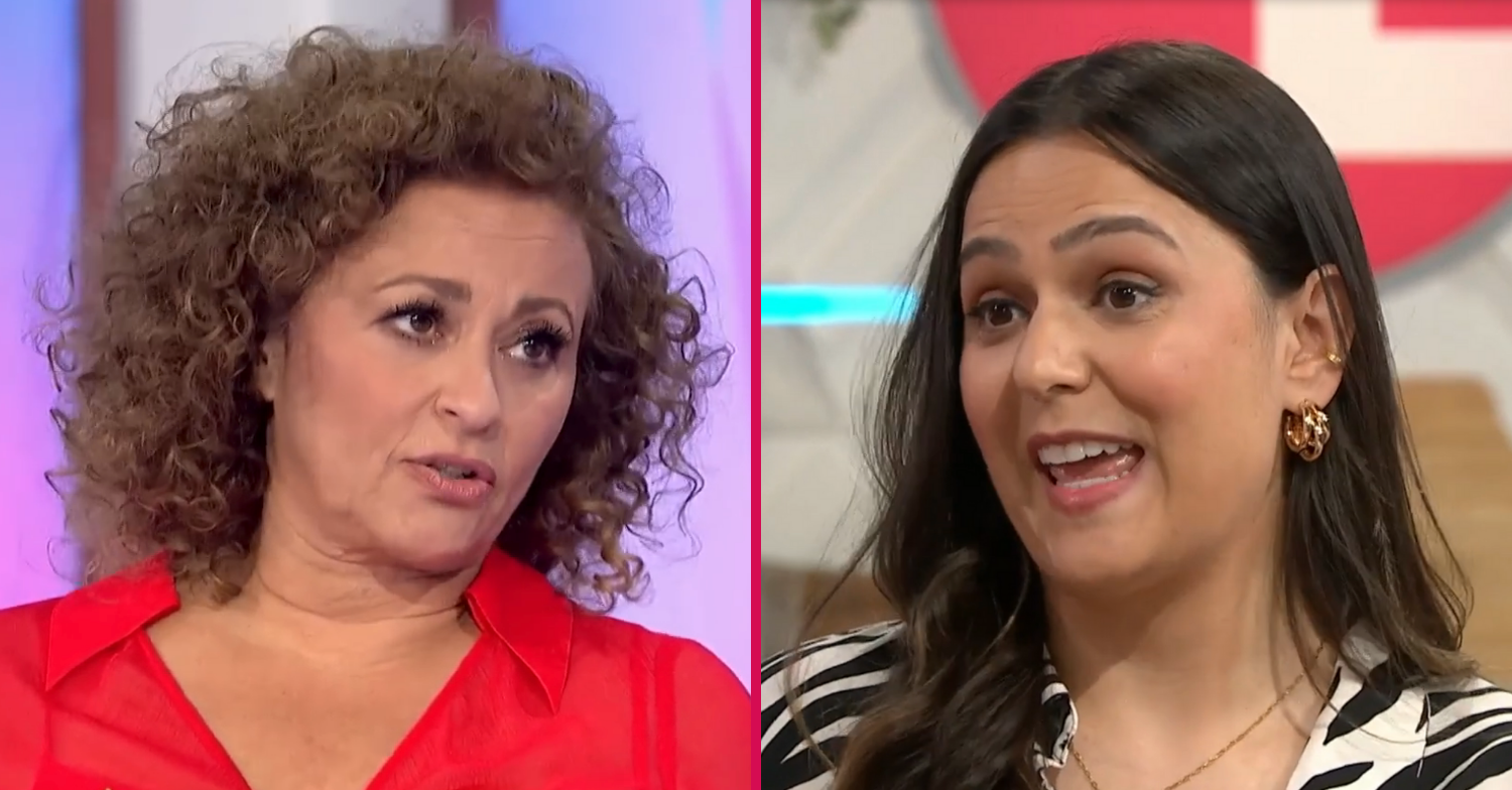 Nadia Sawalha and Hannah Gardner on Loose Women
