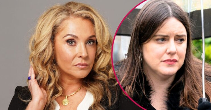 Chrissie Watts on EastEnders; inset, Zoe looks scared (Credit: BBC/Composite: ED!)