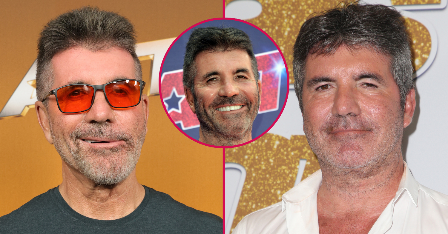 Three pictures of Simon Cowell over the years
