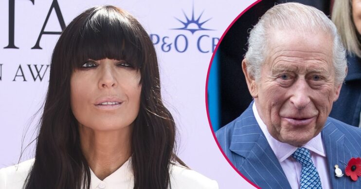 ED composite of Claudia Winkleman posing and King Charles smiling in suit
