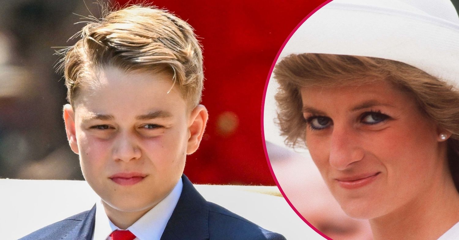 ED composite of Prince George and Princess Diana smiling