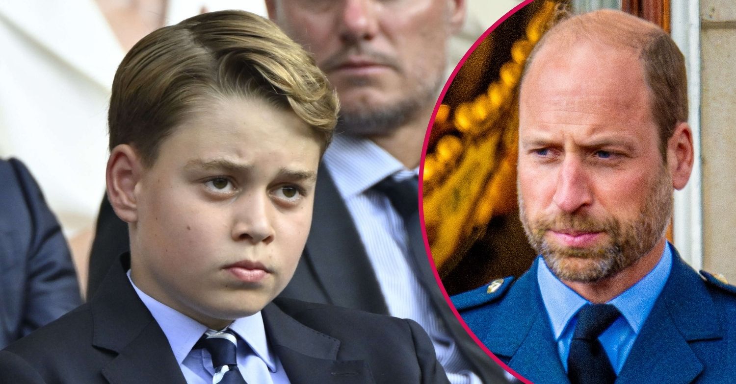 ED composite of Prince George and Prince William with serious expressions