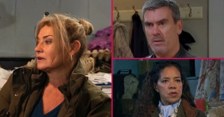 Moira, Cain and Celia in Emmerdale comp image (Credit: ITV/Comp ED!)