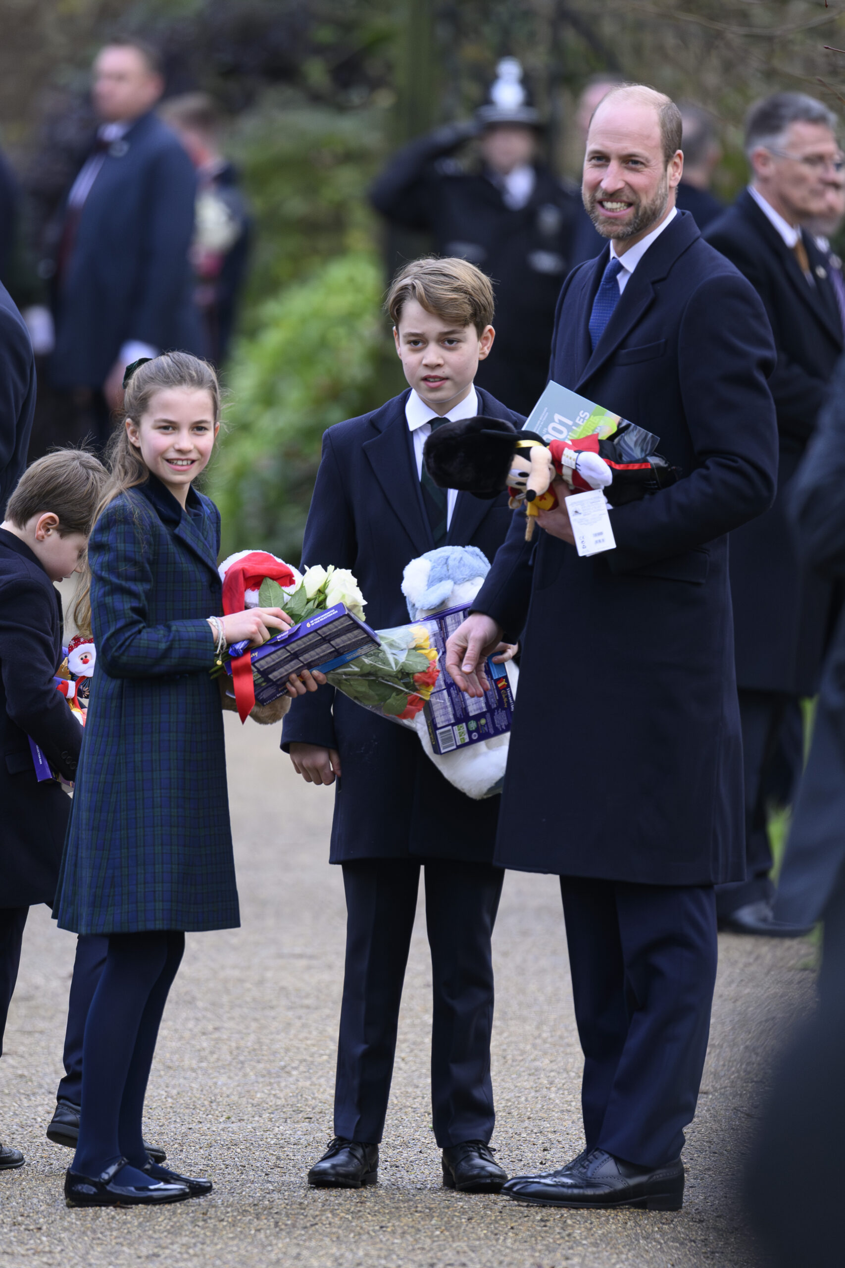 Prince William with his children on Christmas Day