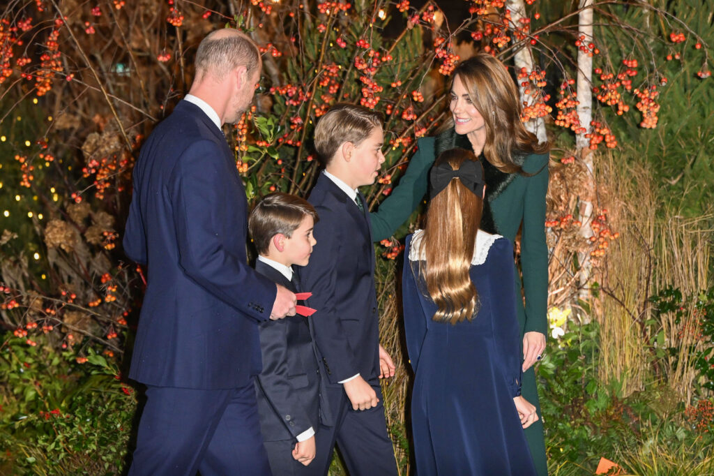 Prince William, Kate Middleton, Prince George, Princess Charlotte and Prince Louis at the Christmas carol service 