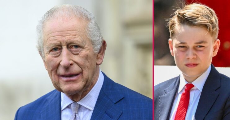 ED composite of King Charles and Prince George at different royal events