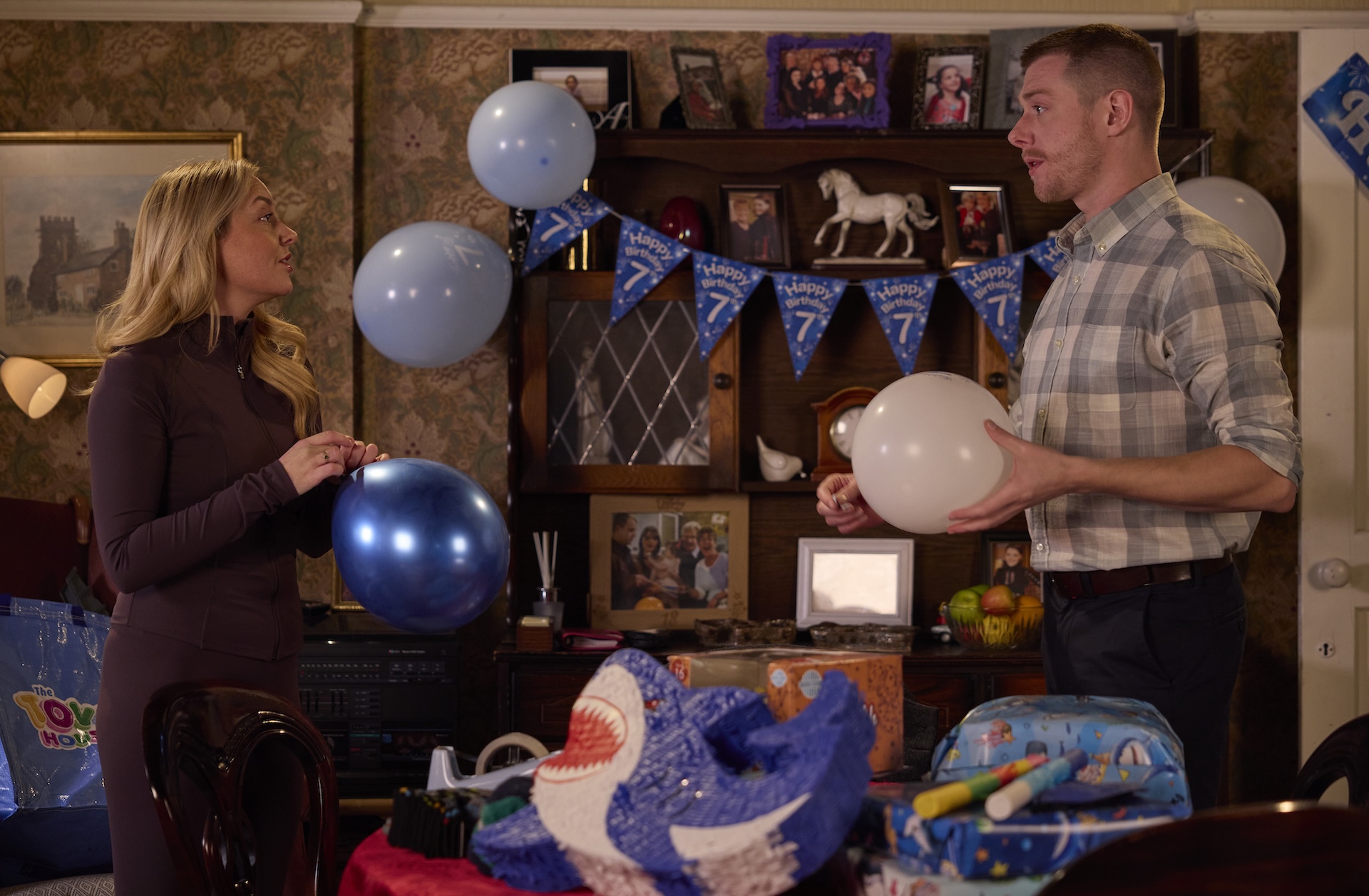 Megan and Daniel with balloons