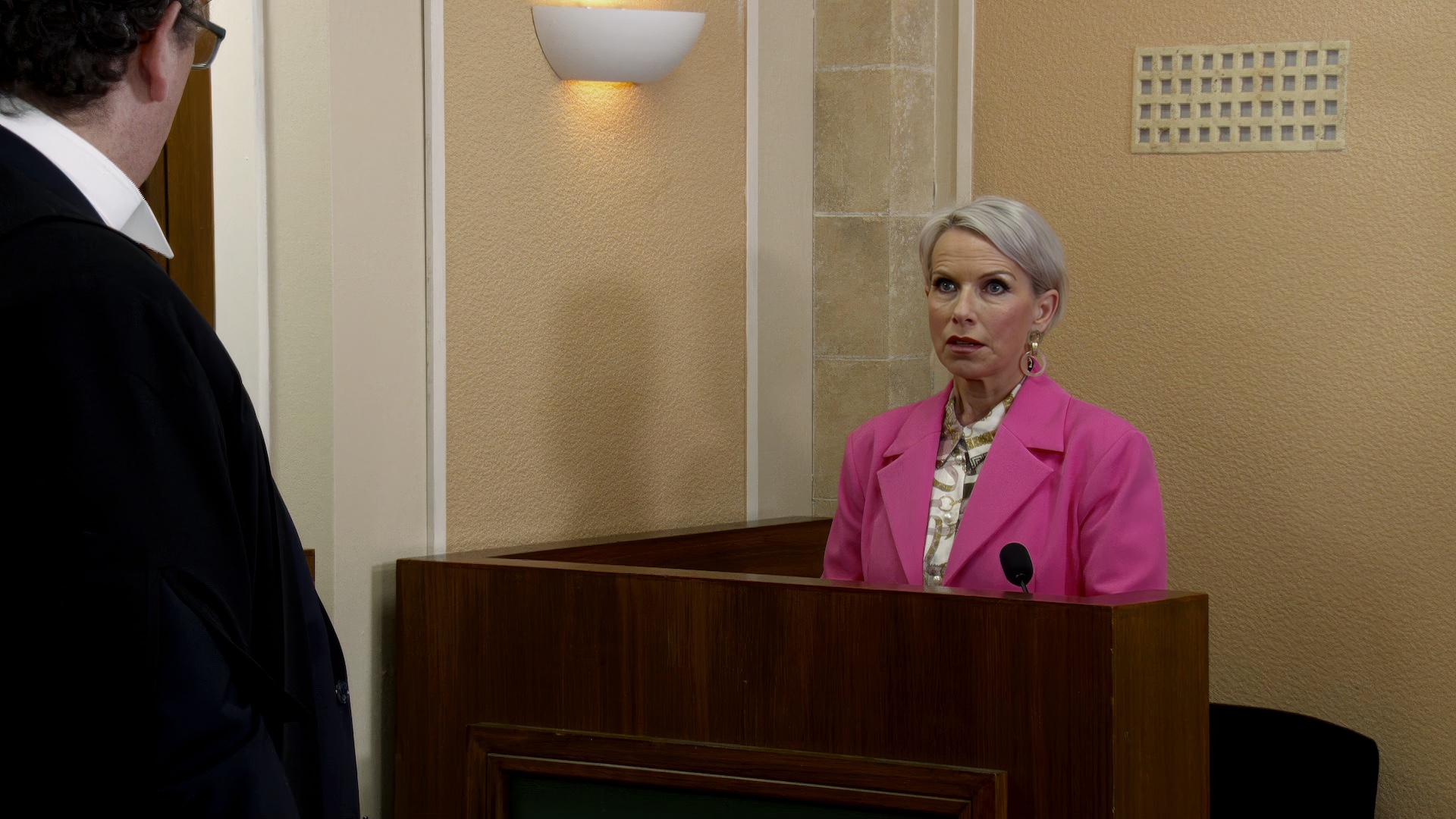 Debbie on the stand in Coronation Street