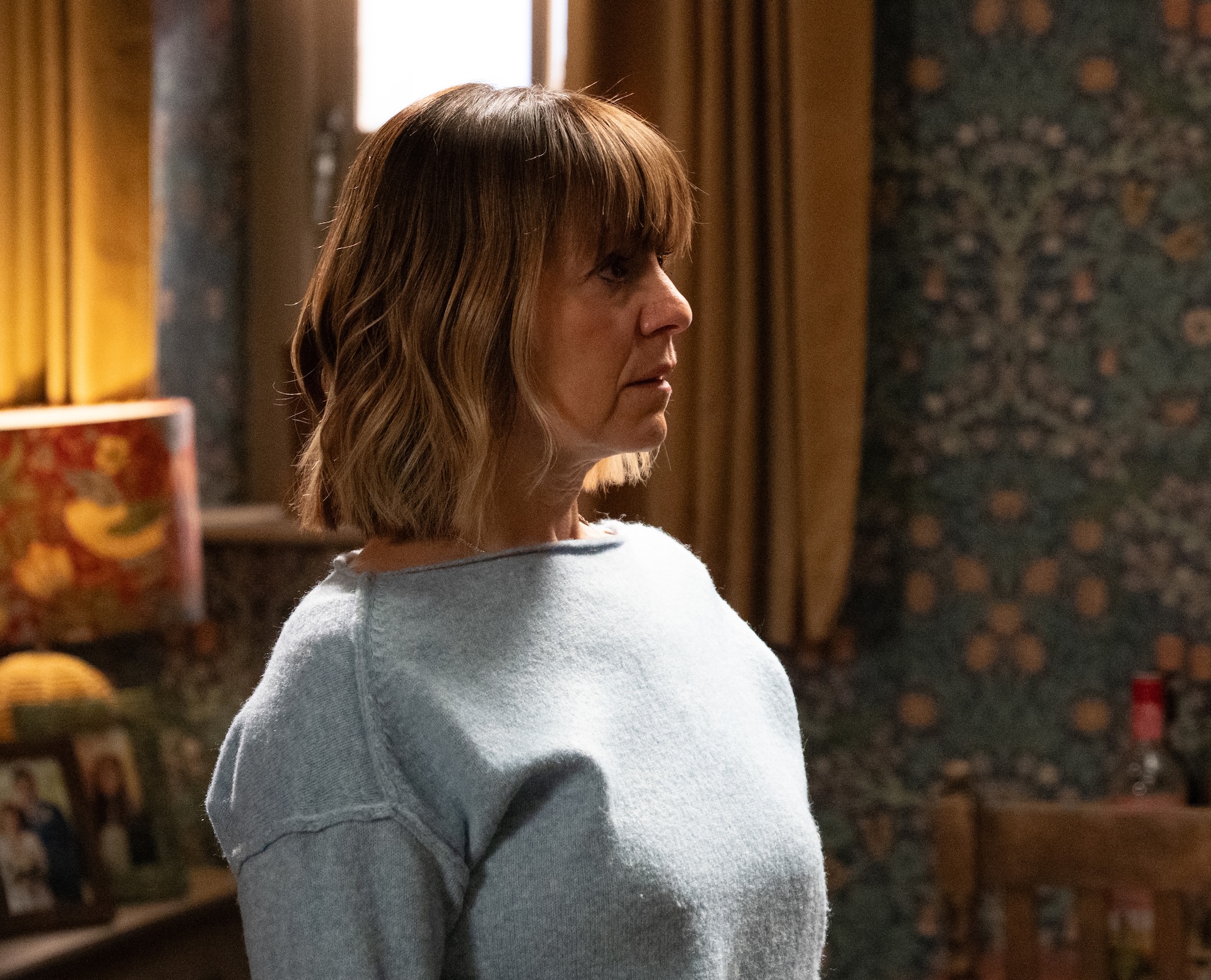 Rhona has many questions (Credit: ITV)