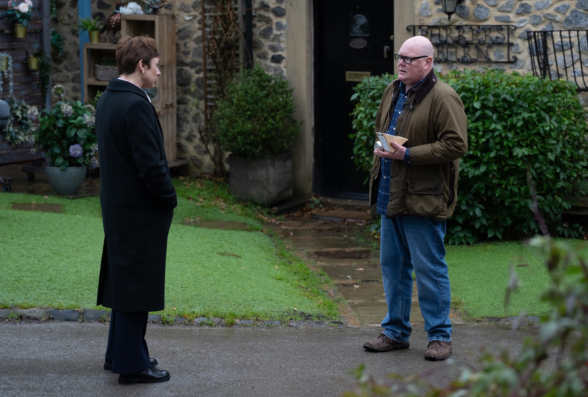 Walsh approaches a nervous Paddy next week (Credit: ITV)